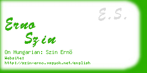 erno szin business card